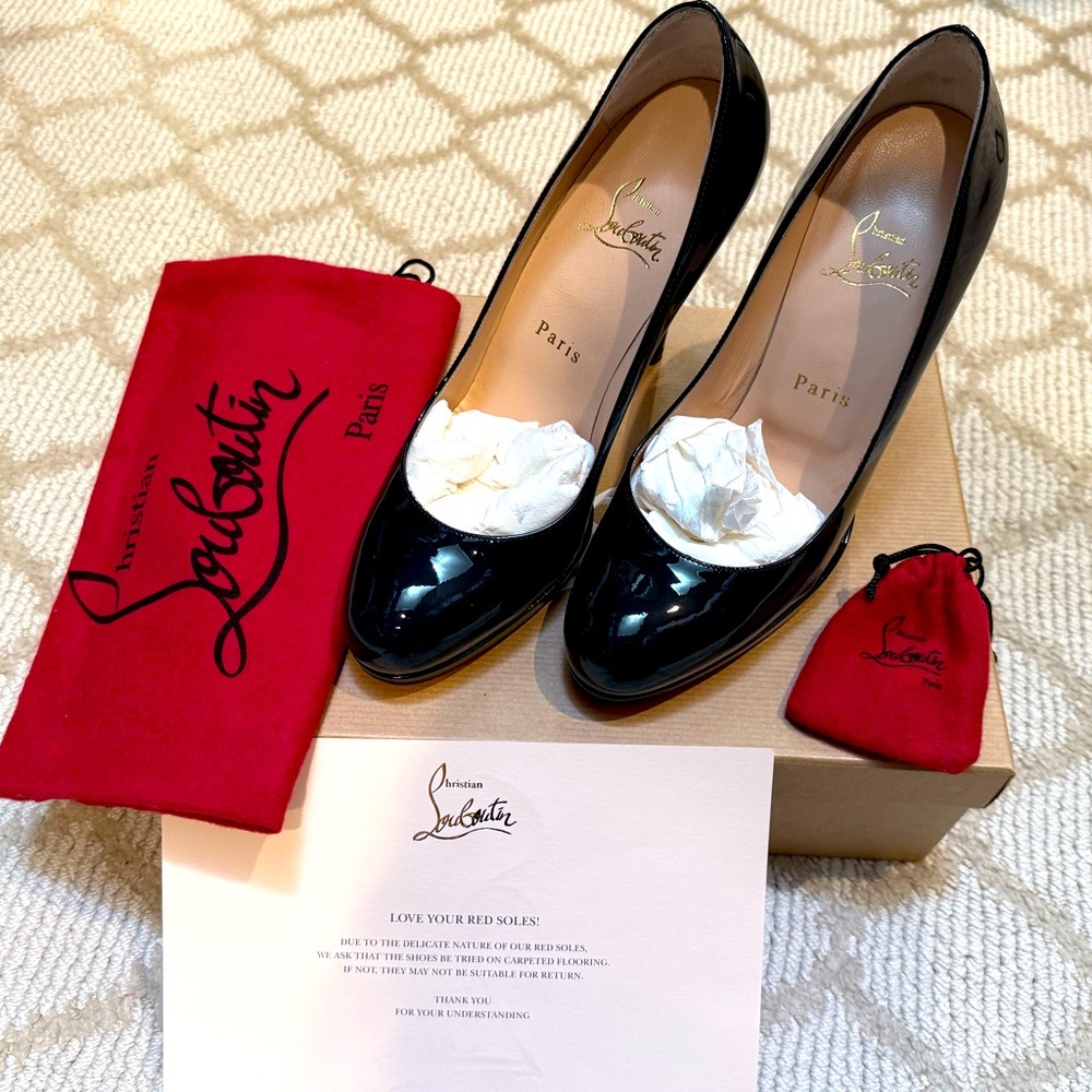 Christian Louboutin New Simple Pump 120 Navy Blue NWT